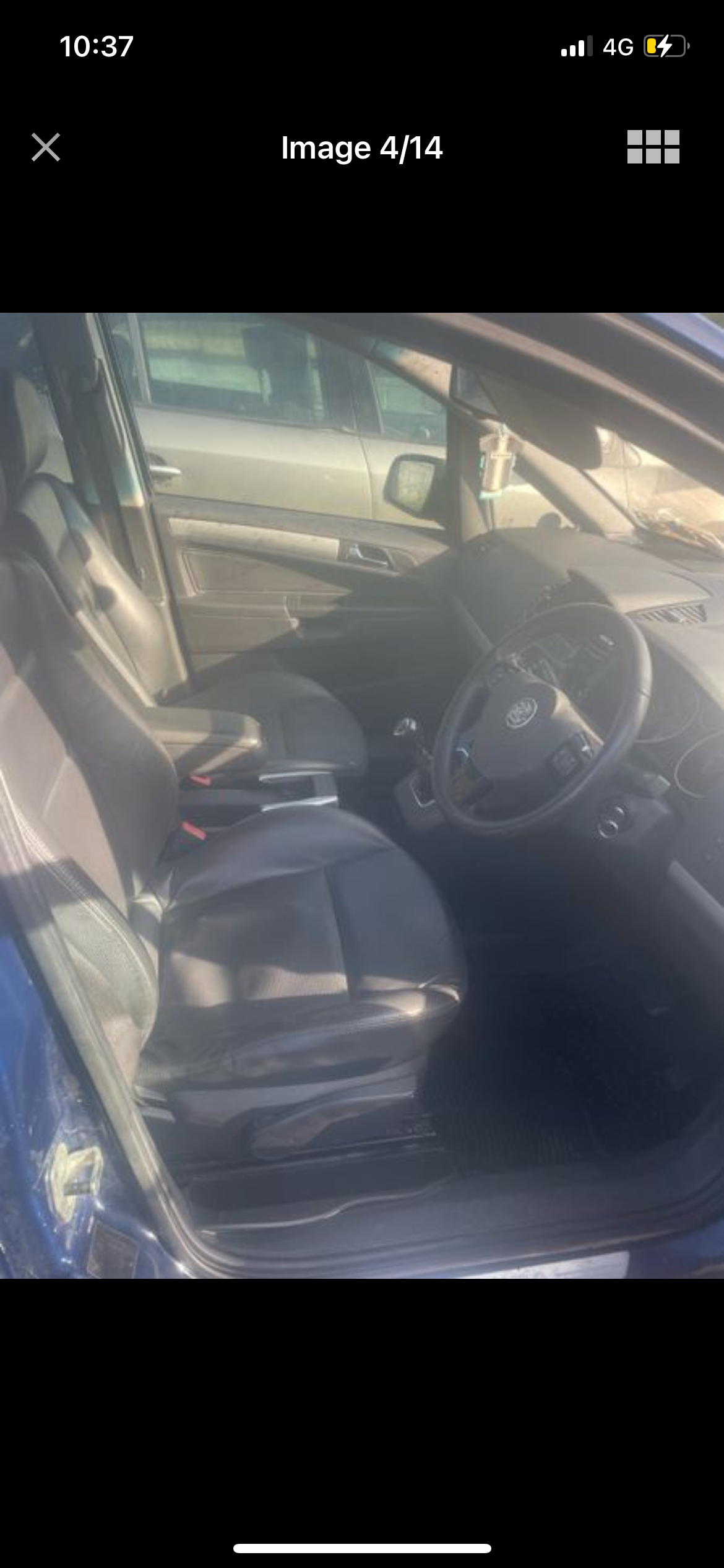 Vauxhall Zafira heated leather seats 2010