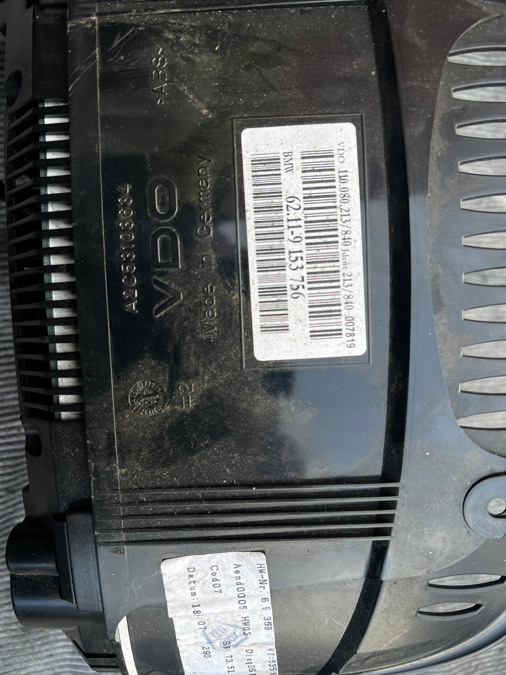 BMW 3.0D m57 6 speed manual instrument cluster