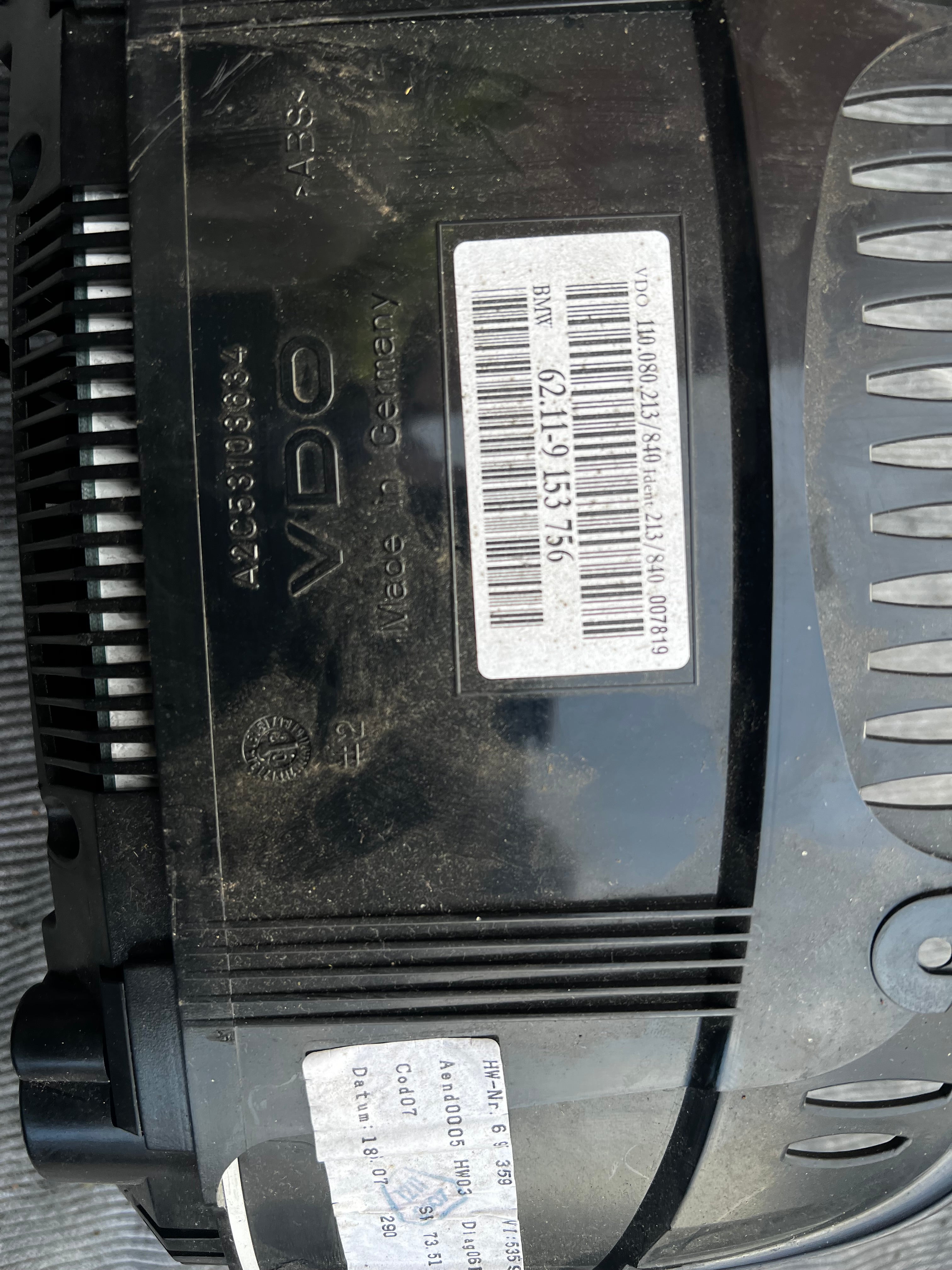 BMW 3.0D m57 6 speed manual instrument cluster